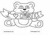 Gymnastics Coloring Pages Printable Color Gymnastic Print Sheets Word Bear Book Search Children Teddy Colouring Words Kids Printables Kidsuki Adult sketch template