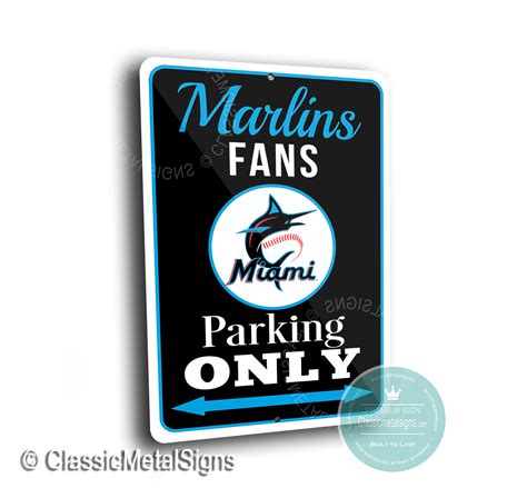 Marlins Parking Only Sign Miami Marlins Mlb Marlins Ts