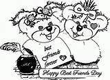 Friendship Coloring Pages Cards Popular Friends sketch template