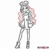 Lizzie Hearts Draw Ever After High Step Cartoons Sketchok sketch template