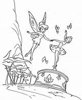 Coloring Pages Tinkerbell Singing Dancing Princess sketch template