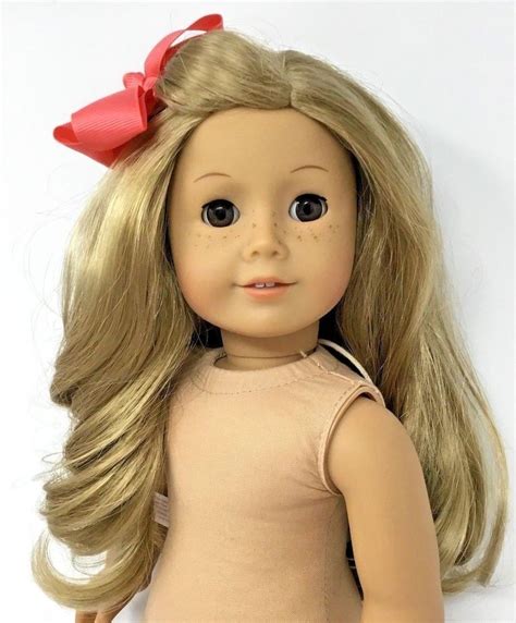 american girl doll ~ blonde hair w brown eyes 24 pierced ears