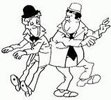Hardy Laurel Clipart Coloring Dancing Clipground sketch template