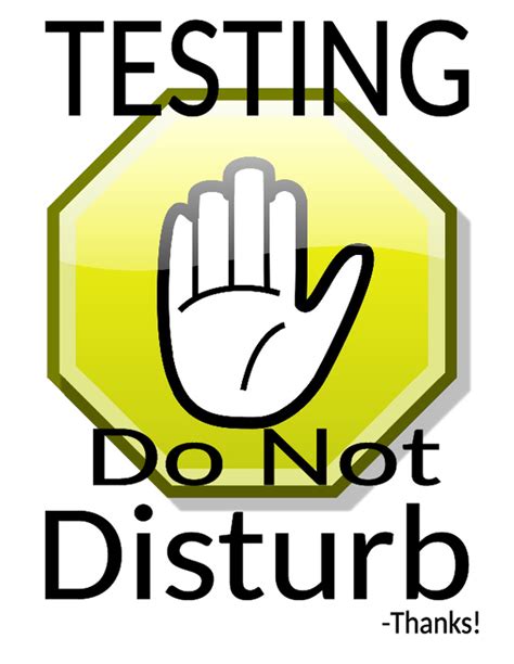 testing   disturb sign printable