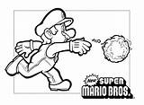 Coloring Mario Pages Super Wii Bros Getcolorings Brothers sketch template