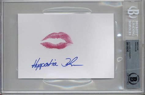 Hyapatia Lee Signed 4x6 Index Card Lip Print Xxx Porn Adult Legend