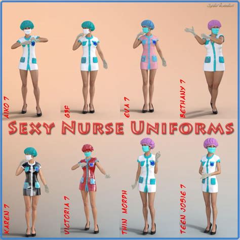 sexy nurse uniform for genesis 3 female s clothing for poser and daz