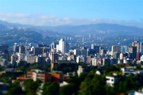 elevation  panorama caracas distrito capital venezuela