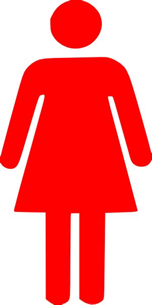 red basic female symbol clip art  clkercom vector clip art