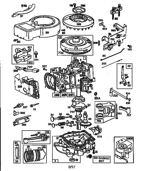 briggs stratton    replacement parts diagram engine repair engineering repair