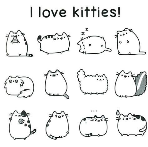 pusheen coloring pages printable coloring pages