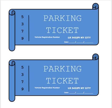 parking ticket templates  word templates