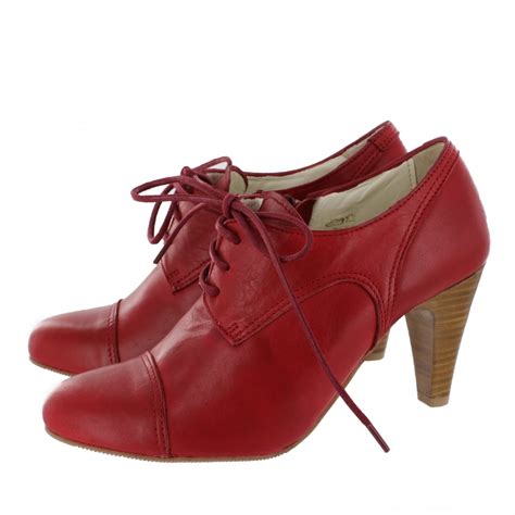 marta jonsson womens high heeled lace  shoe  womens red shoes  returns  shoescouk
