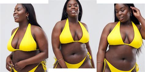 twitter    asoss curvy model swim ads woman models asos yellow bikini