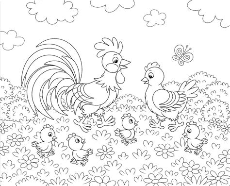 top image animal family coloring