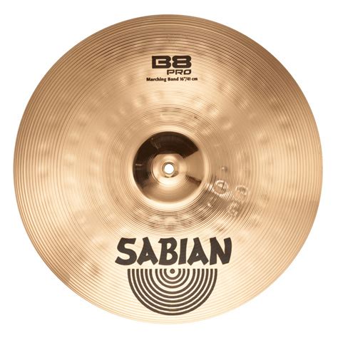 Disc Sabian B8 Pro 16 Marching Band Cymbals Brilliant Finish