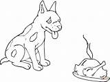 Hungry Coloring Dog Online Color Pages sketch template