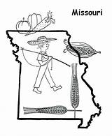 Missouri Coloring State Pages Flag Printables Idaho Usa Map Outline Getcolorings Print Printable Shape Go sketch template