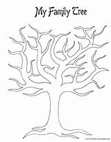 Template Tree Family Blank Printable Drawing Large Kids Templates Coloring Outline Simple Print Branches Easy Worksheet Drawings Make Charts Line sketch template