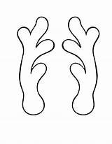 Reindeer Antlers Antler Clipartmag Molde Horn Raindeer sketch template