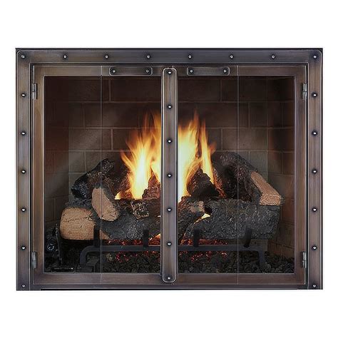 Black Rock Masonry Fireplace Glass Door Design Specialties