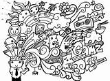 Coloring Cool Pages Doodle Adults sketch template