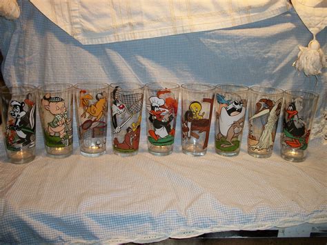 Set Of 9 Vintage 1976 Looney Tunes Drinking Glasses Pepsi