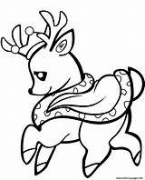 Coloring Deer Pages Baby Printable Crown sketch template