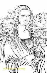 Mona Lisa Vinci Da Leonardo Coloring Pages Getcolorings Printable Color sketch template