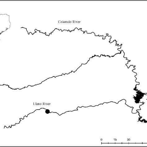 map of sampling sites in two tributaries of the colorado river basin