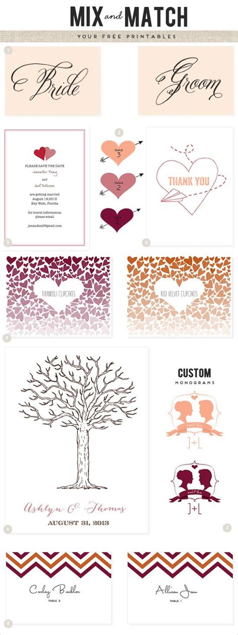 wedding printables  wedding templates  pinterest