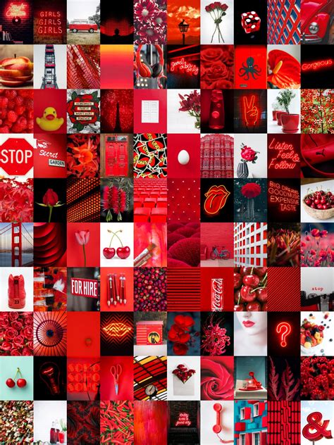 red aesthetic collage wallpapers top  red aesthet vrogueco