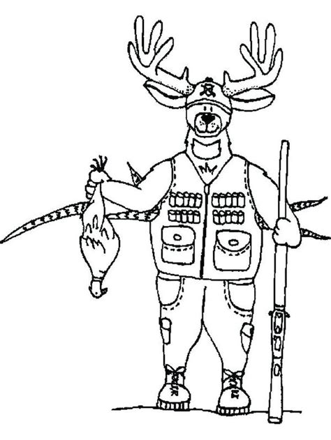 drawing   man  skis  deer antlers
