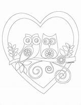 Coloring Valentine Pages Owl Valentines Choose Board sketch template