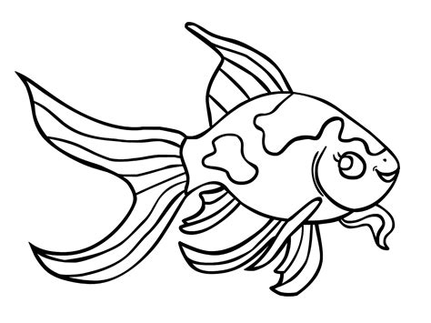 printable goldfish coloring pages  kids