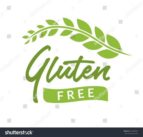 gluten  isolated drawn sign icon healthy lettering symbol