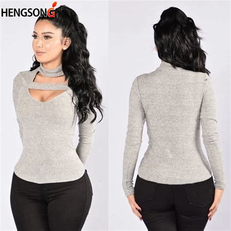 new fashion women round neck hollow out tops tee sexy skinny tee shirt