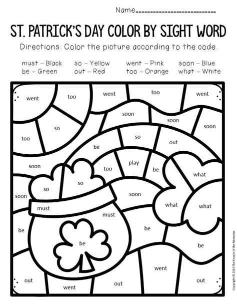 st patricks day kindergarten worksheets