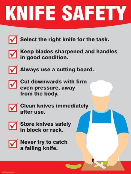 knife safety poster shop
