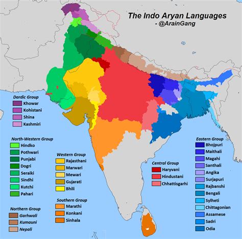 The Indo Aryan Languages Language Map English Language Semitic