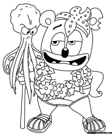 gummy bear coloring page drawing board weekly