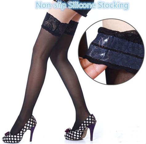 2019 lace hold ups stocking womens lace top non slip silicone stocking