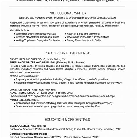 freelance writer resume sample good resume examples