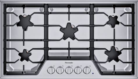 thermador sgsts gas cooktop   sealed burners continuous grates star burners
