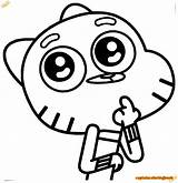 Gumball Coloring Pdf sketch template