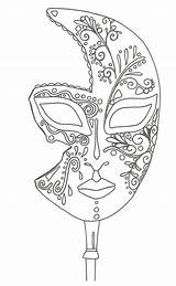 Masque Venise Colorier sketch template