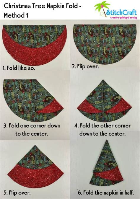 fold  stitch wreath pattern google search christmas tree napkin fold christmas sewing