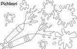Holi Pichkari Coloring Pages Colouring Drawing Kids Blank Festival Happy Greeting Color Printable Easy Print Getcolorings Drawings Painting Craft Choose sketch template