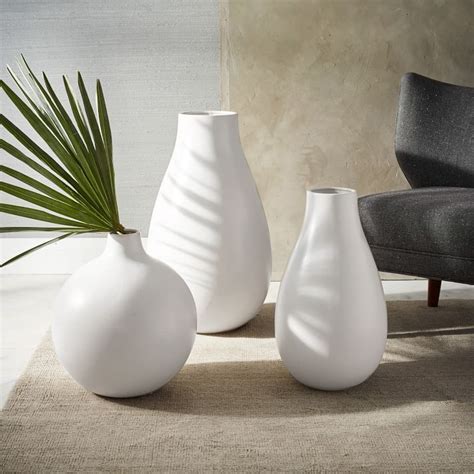 Oversized Pure White Ceramic Collection Large Ceramic Vase White