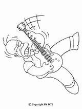 Simpson Simpsons Homero Dibujar Homer Guitarra Coloriage Kleurplaat Colorir Imprimir Rockero Gitarre Colorat Ausmalbilder Guitare Kleurplaten Tocando P43 Pegar Hellokids sketch template